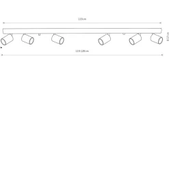 Deckenleuchten|Flurlampen*Nowodvorski Deckenspot in Grafit 6-flmg