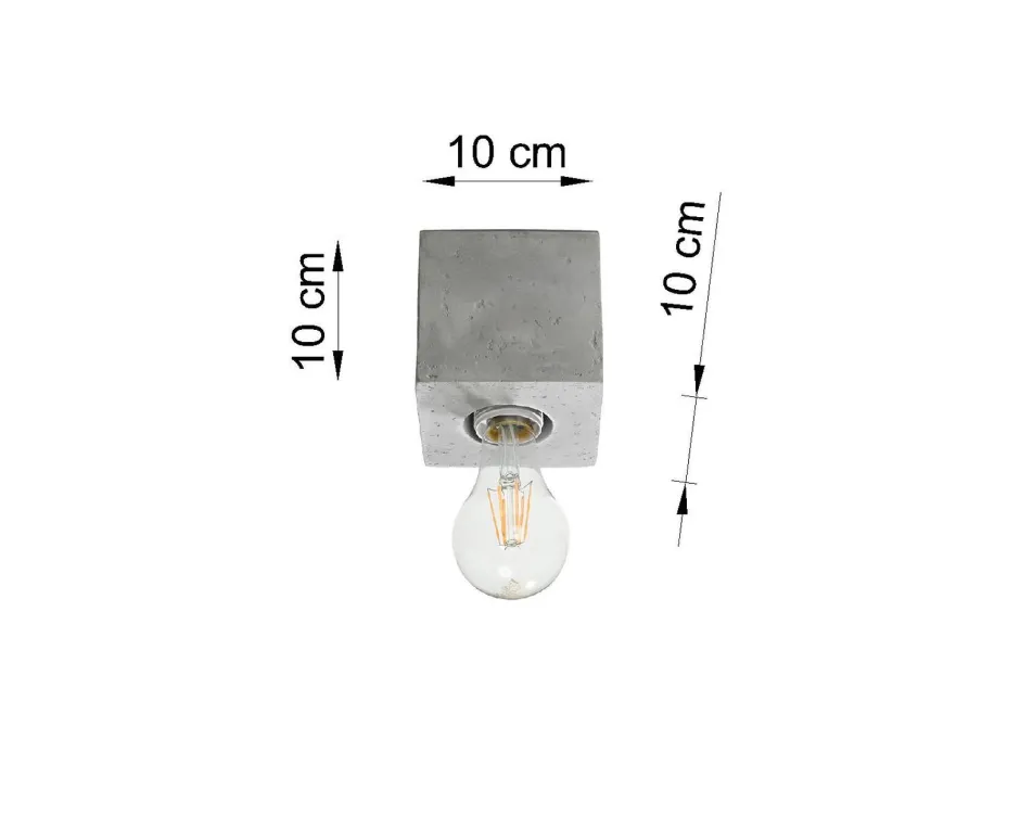 Spots|Küchenlampen*Sollux Deckenspot LABERIA Beton 10x10x10 cm Würfel klein für