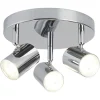 Searchlight Deckenspot LED verstellbar D: 26 cm Chrom rund< Wohnzimmerlampen|Glaslampen