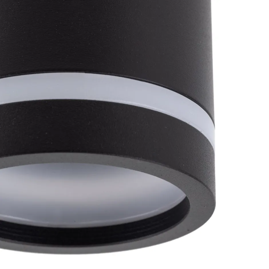 TK Lighting Deckenspot Metall Ø 5,5 cm H: 11 cm klein rund Schwarz GU10< Spots|Flurlampen