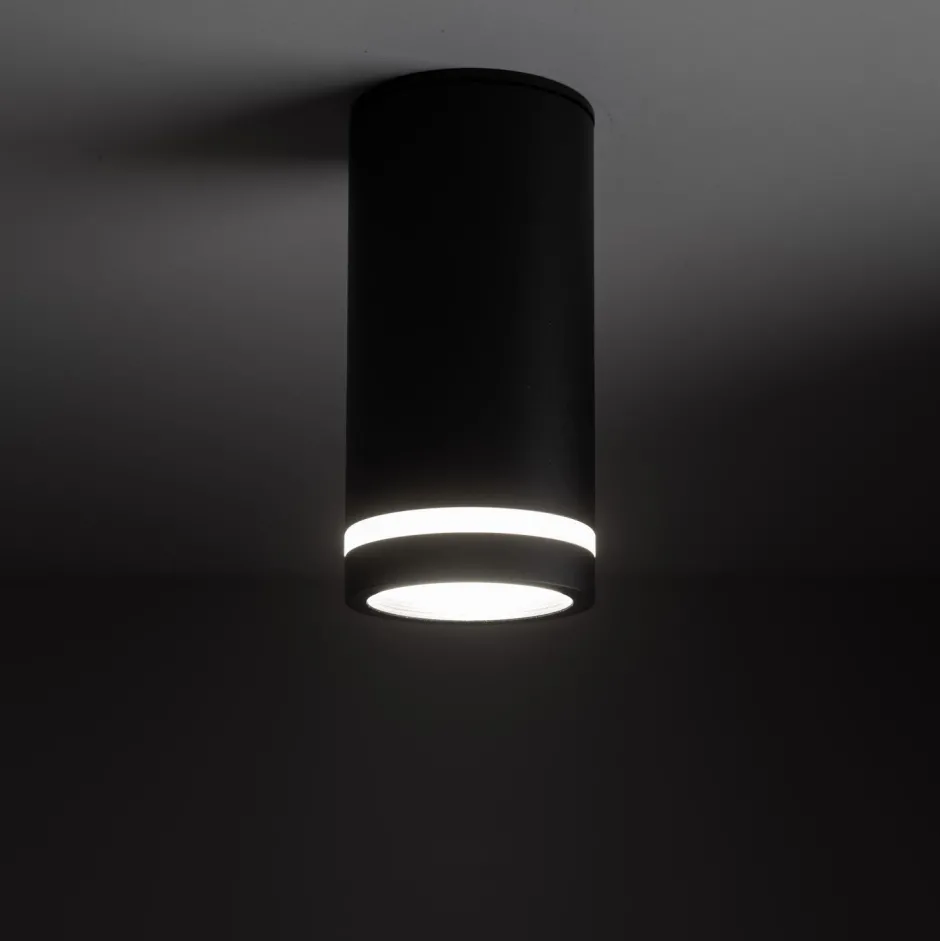 TK Lighting Deckenspot Metall Ø 5,5 cm H: 11 cm klein rund Schwarz GU10< Spots|Flurlampen