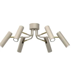 Luminex Deckenspot Metall in Gold B:94 cm 6-flammig flexibel< Metall Lampen|Wohnzimmerlampen