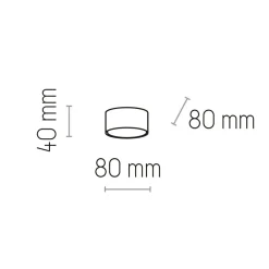 Deckenleuchten|Flurlampen*TK Lighting Deckenspot Metall klein Ø 8 cm flach blendarm in Gold