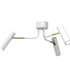 Luminex Deckenspot Metall Weiß Grau Gold 3-flmg GU10 flexibel< Spots|Flurlampen