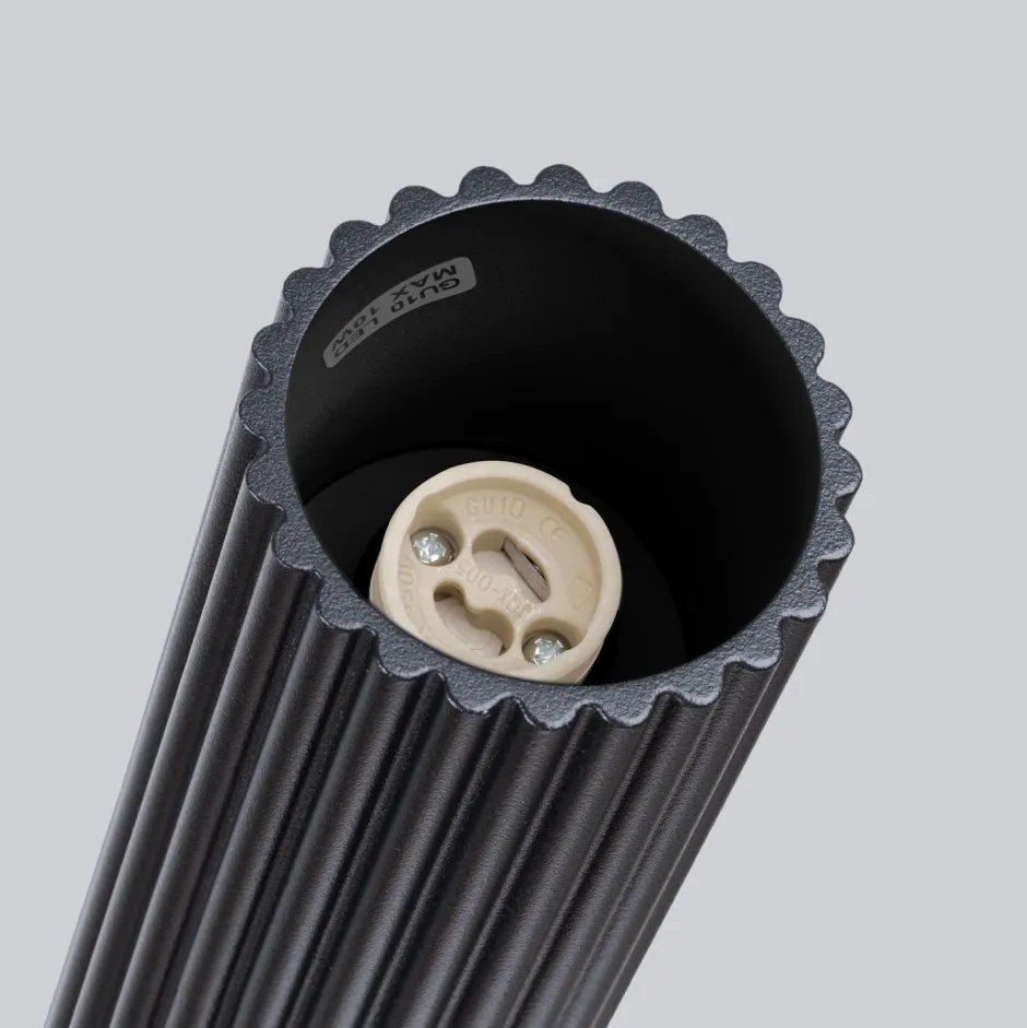 Sollux Deckenspot schmal Ø 6,5 cm H: 40 cm Schwarz GU10 Aufputz< Wohnzimmerlampen|Küchenlampen