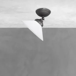 Spots|Badezimmer Lampe*Giovanni Battista Deckenspot schwenkbar Ø 24,5 cm Glas Messing E27