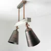 Luminex Deckenspot Shabby Kupfer 2-flammig E27 Metall Holz< Deckenleuchten|Esszimmer Lampen
