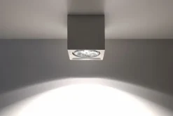 Sollux Deckenspot Weiß Keramik H: 14 cm klein bemalbar Würfel< Wandleuchten|Flurlampen