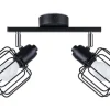 Deckenleuchten|Flurlampen*Sollux Deckenstrahöer Schwarz schwenkbar 2-flammig E14 Retro