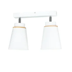 Deckenleuchten|Flurlampen*Lamkur Deckenstrahler Aufbau Weiß Modern Stoff wohnlich