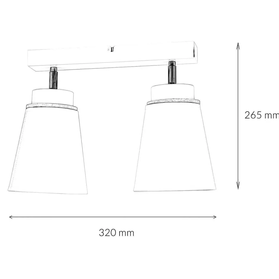 Deckenleuchten|Flurlampen*Lamkur Deckenstrahler Aufbau Weiß Modern Stoff wohnlich
