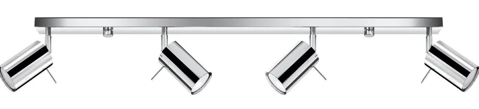 Sollux Deckenstrahler Chrom 80 cm lang 4-flammig länglich< Moderne Lampen|Küchenlampen