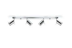 Sollux Deckenstrahler Chrom 80 cm lang 4-flammig länglich< Moderne Lampen|Küchenlampen