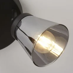 Deckenleuchten|Spots*Searchlight Deckenstrahler 3-flammig Ø 42 cm Schwarz Rauchgrau E14