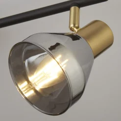 Searchlight Deckenstrahler 3-flammig B: 59 cm E14 Glas Metall verstellbar< Deckenleuchten|Flurlampen