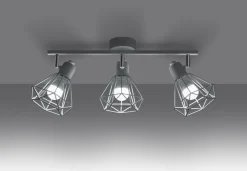 Deckenleuchten|Flurlampen*Sollux Deckenstrahler 3-flammig E27 Weiß 52 cm Retro verstellbar