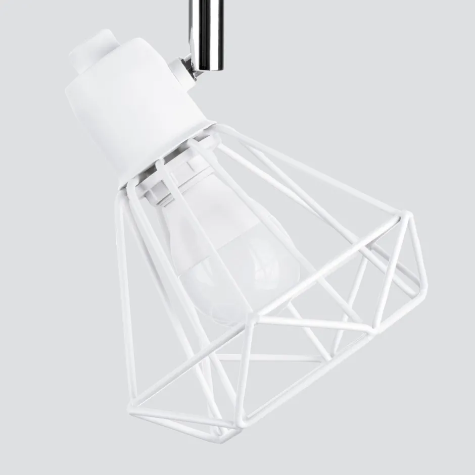 Deckenleuchten|Flurlampen*Sollux Deckenstrahler 3-flammig E27 Weiß 52 cm Retro verstellbar