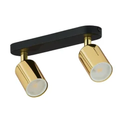 TK Lighting Deckenstrahler 2-flammig GU10 Metall Schwarz Gold< Bürolampen|Flurlampen