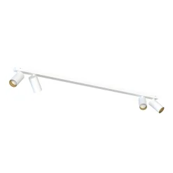 Nowodvorski Deckenstrahler 4-flammig GU10 in Weiß Gold 118 cm Aufputz< Wohnzimmerlampen|Metall Lampen