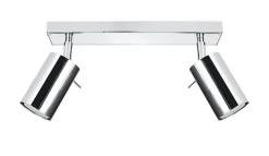 Deckenleuchten|Wohnzimmerlampen*Sollux Deckenstrahler 2-flammig GU10 30 cm länglich Chrom