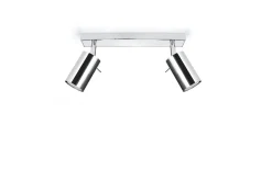 Deckenleuchten|Wohnzimmerlampen*Sollux Deckenstrahler 2-flammig GU10 30 cm länglich Chrom