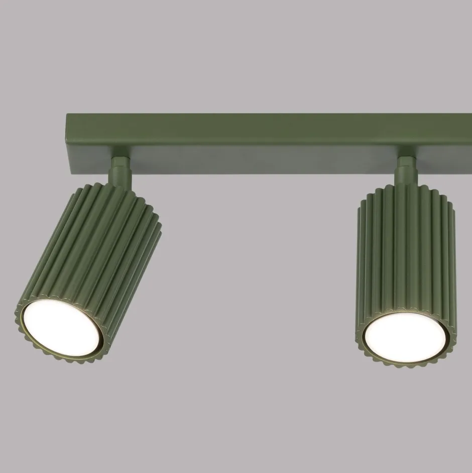 Sollux Deckenstrahler 3-flammig GU10 B: 45 cm Grün aus Aluminium< Wohnzimmerlampen|Metall Lampen