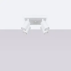 Flurlampen|Wohnzimmerlampen*Sollux Deckenstrahler 4-flammig GU10 B: 25 cm klein Weiß Modern