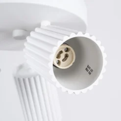 Flurlampen|Wohnzimmerlampen*Sollux Deckenstrahler 3-flammig GU10 rund Ø 19,5 cm klein Weiß BERTA