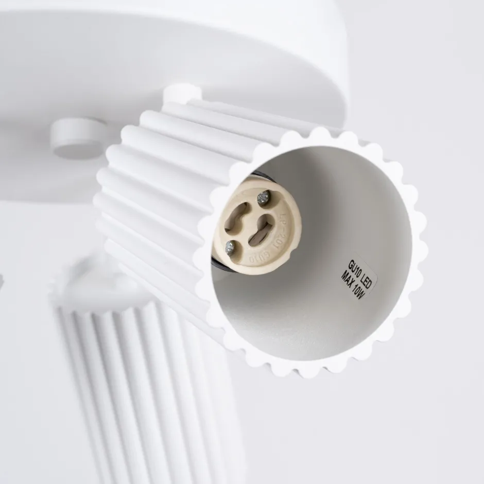 Flurlampen|Wohnzimmerlampen*Sollux Deckenstrahler 3-flammig GU10 rund Ø 19,5 cm klein Weiß BERTA