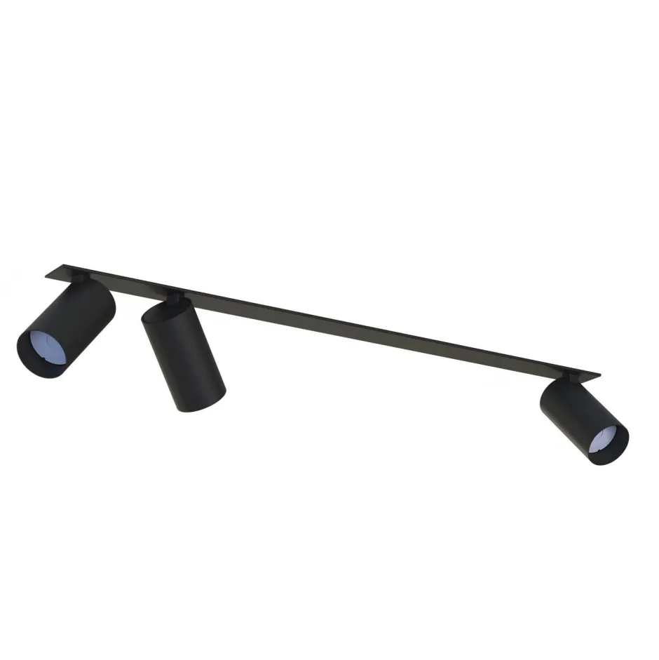 Nowodvorski Deckenstrahler 3-flammig GU10 Schwarz Metall Unterputz< Deckenleuchten|Spots