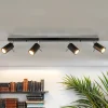 Easylight Deckenstrahler 4-flammig GU10 80 cm lang Schwarz Metall< Deckenleuchten|Flurlampen