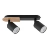 TK Lighting Deckenstrahler 2-flammig Metall Holz Schwarz Natur 35 cm< Deckenleuchten|Spots