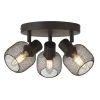 Searchlight Deckenstrahler 3-flammig Schwarz E14 D: 36 cm Metall< Deckenleuchten|Flurlampen
