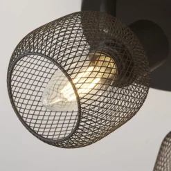 Searchlight Deckenstrahler 3-flammig Schwarz E14 D: 36 cm Metall< Deckenleuchten|Flurlampen