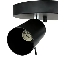 Deckenleuchten|Flurlampen*Easylight Deckenstrahler 3-flammig Schwarz Metall Ø 20 cm GU10