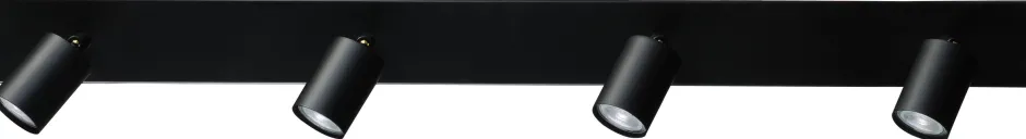 Deckenleuchten|Spots*Masterlight Deckenstrahler 4-flammig Schwarz 100 cm Metall ELSIE