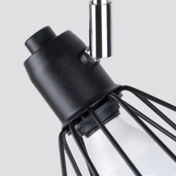 Sollux Deckenstrahler 2-flammig Schwarz Metall Käfig Schirm< Deckenleuchten|Flurlampen