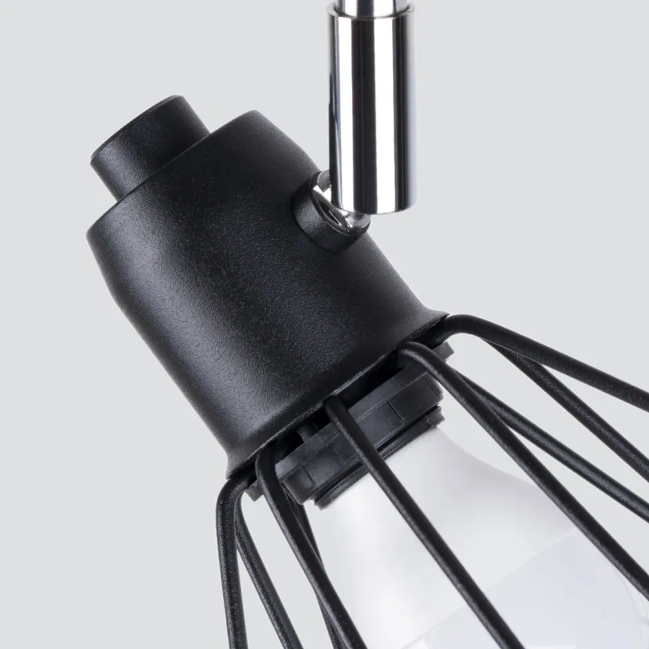 Sollux Deckenstrahler 2-flammig Schwarz Metall Käfig Schirm< Deckenleuchten|Flurlampen