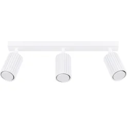 Flurlampen|Wohnzimmerlampen*Sollux Deckenstrahler 3-flammig Weiß GU10 B: 45 cm klein Aluminium