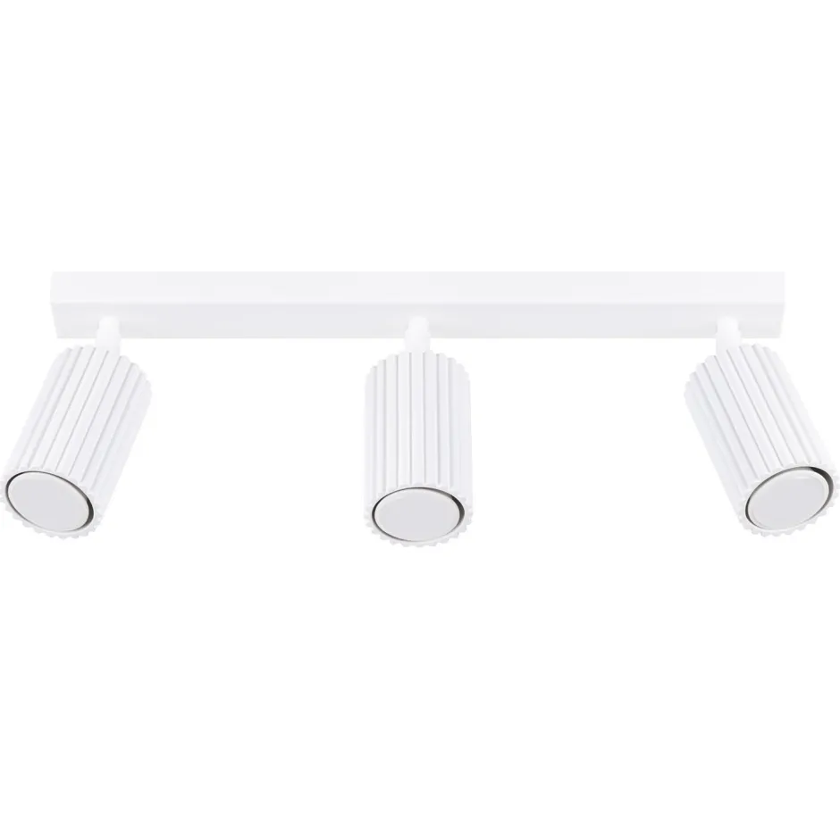 Flurlampen|Wohnzimmerlampen*Sollux Deckenstrahler 3-flammig Weiß GU10 B: 45 cm klein Aluminium