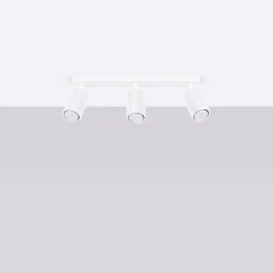 Flurlampen|Wohnzimmerlampen*Sollux Deckenstrahler 3-flammig Weiß GU10 B: 45 cm klein Aluminium