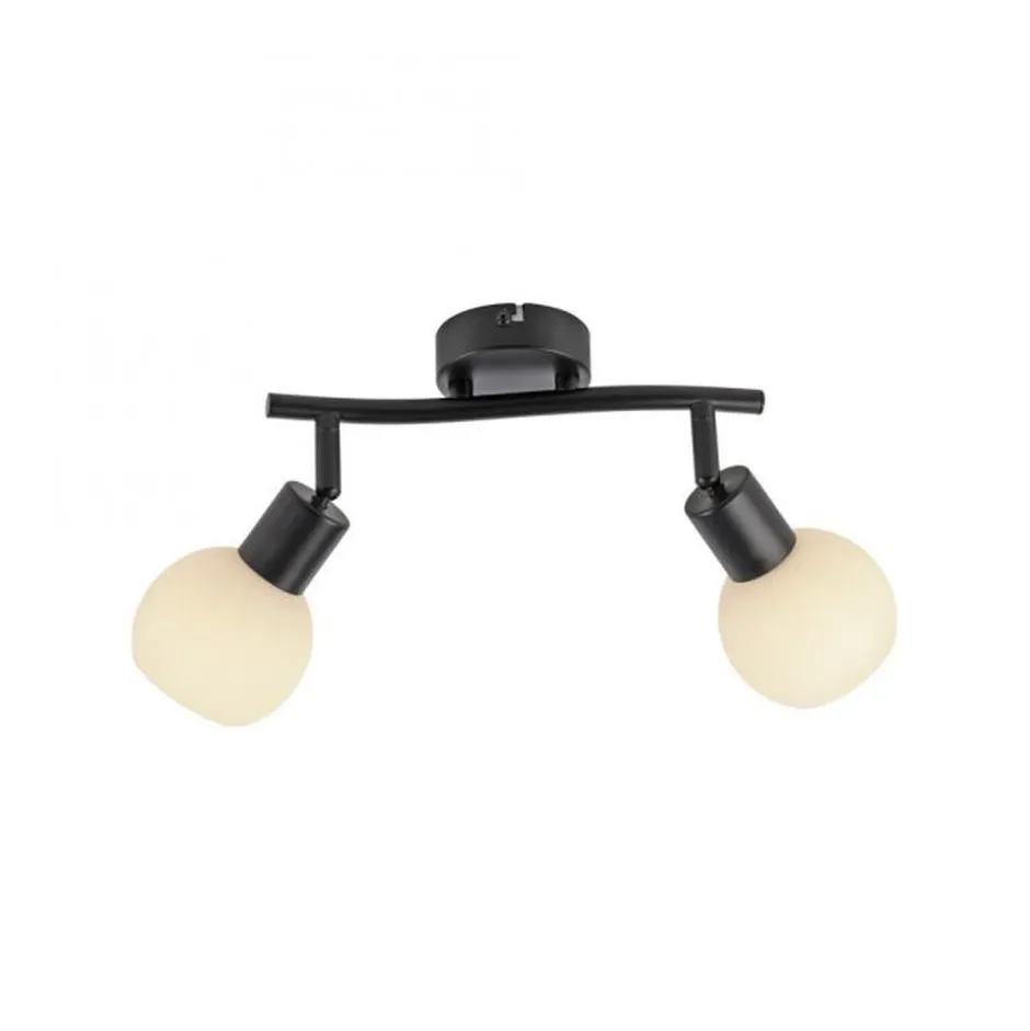 Flurlampen|Bürolampen*Just Light Deckenstrahler Glas Metall 43 cm inkl E14 5 W flexibel