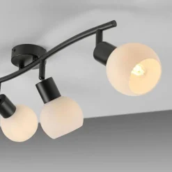 Flurlampen|Bürolampen*Just Light Deckenstrahler Glas Metall inkl E14 3000 K flexibel