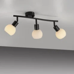 Flurlampen|Bürolampen*Just Light Deckenstrahler Glas Metall inkl E14 3000 K flexibel