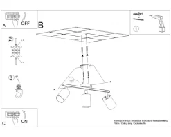 Sollux Deckenstrahler GU10 3-flammig Weiß Metall verstellbar< Deckenleuchten|Flurlampen