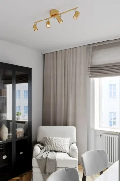 Flurlampen|Wohnzimmerlampen*By Rydéns Deckenstrahler GU10 4-flammig länglich 83 cm in Gold