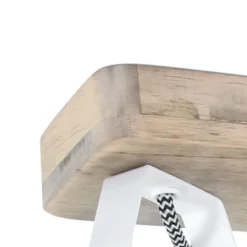 Deckenleuchten|Spots*Steinhauer Deckenstrahler Holz Metall Weiß 59 cm E27 beweglich