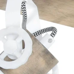 Deckenleuchten|Spots*Steinhauer Deckenstrahler Holz Metall Weiß 59 cm E27 beweglich