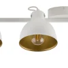 Wohnzimmerlampen|Industrie Lampen*Sigma Deckenstrahler Industrie Weiß Gold flexibel E27 L:54cm