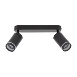 Spots|Badezimmer Lampe*TK Lighting Deckenstrahler Metall 43,5cm lang Schwarz 2-flammig GU10